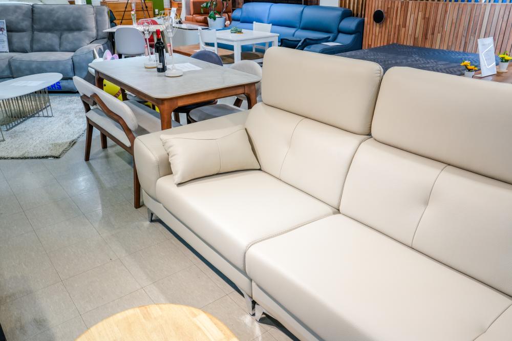 헤드레스트 가죽소파(화이트)