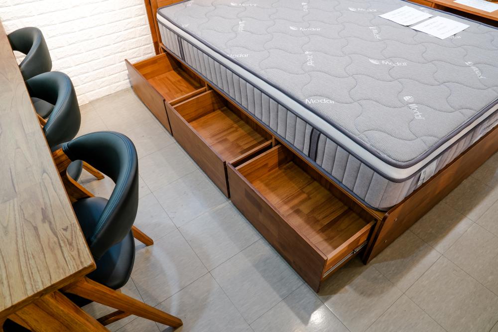 원목 수납형 침대