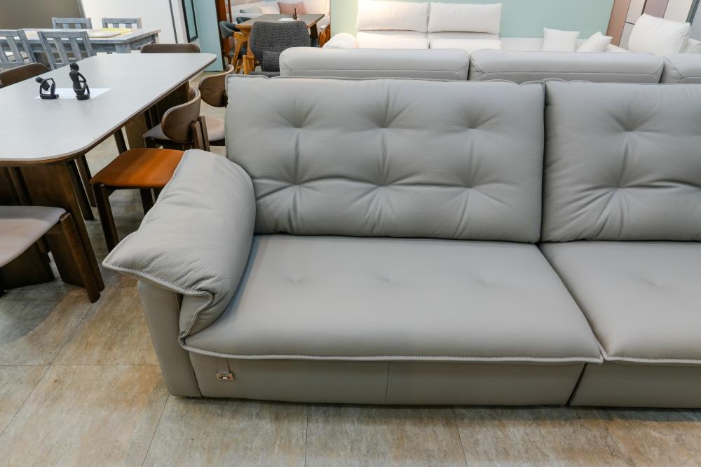 그레이 가죽소파