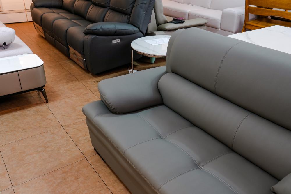 3인용 가죽소파(다크그레이)