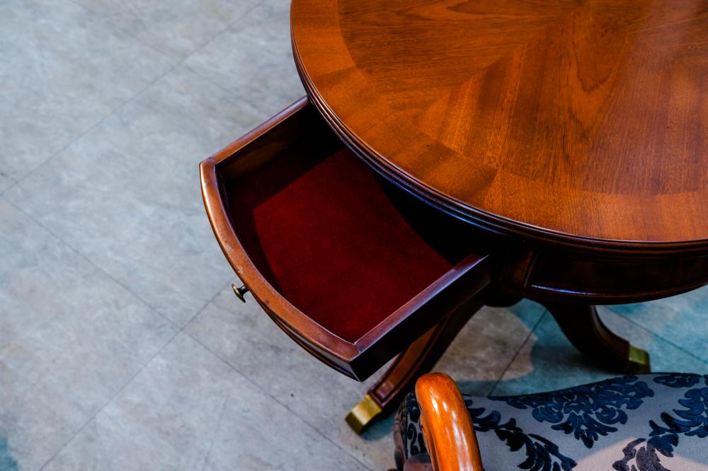 엔틱 원목 2인 식탁 세트