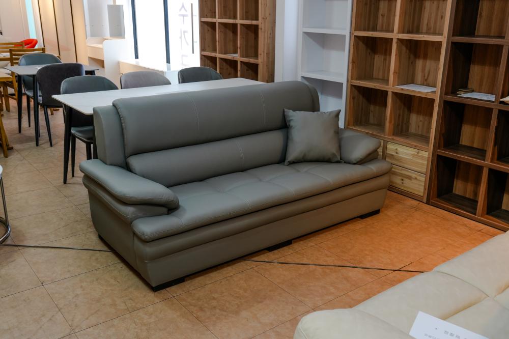 3인용 가죽소파(다크그레이)