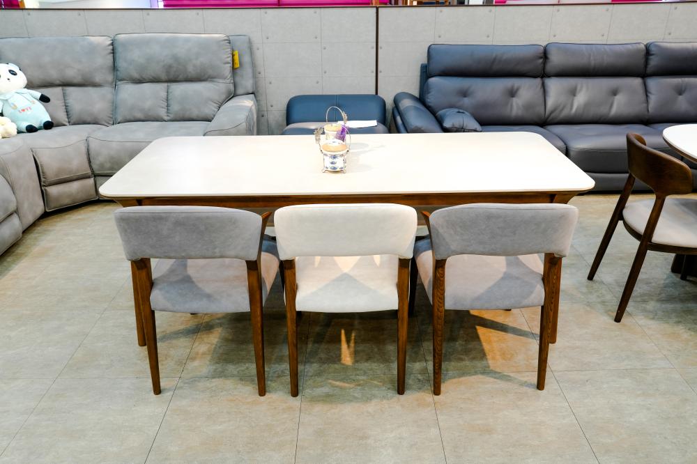 6인 화이트 원목 세라믹식탁 세트