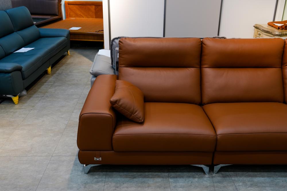 4인용 가죽소파(꼬냑)