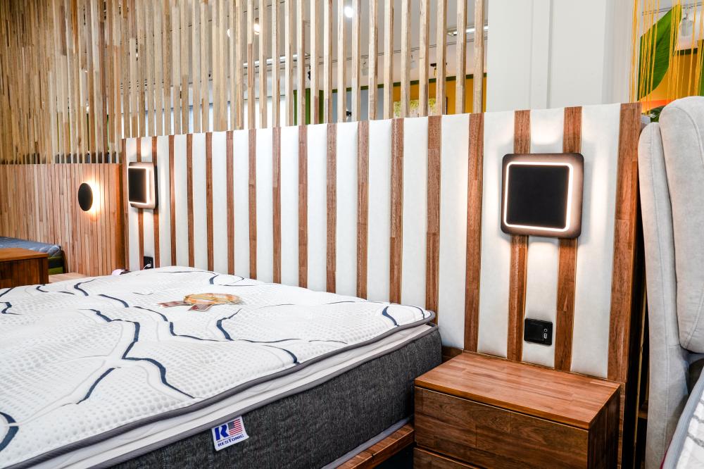 원목 패브릭 침대