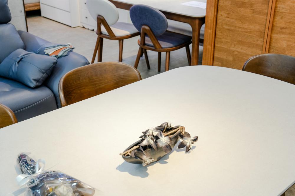 무광 라운드 6인 세라믹식탁 세트