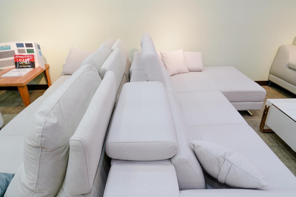 헤드레스트 패브릭 카우치소파